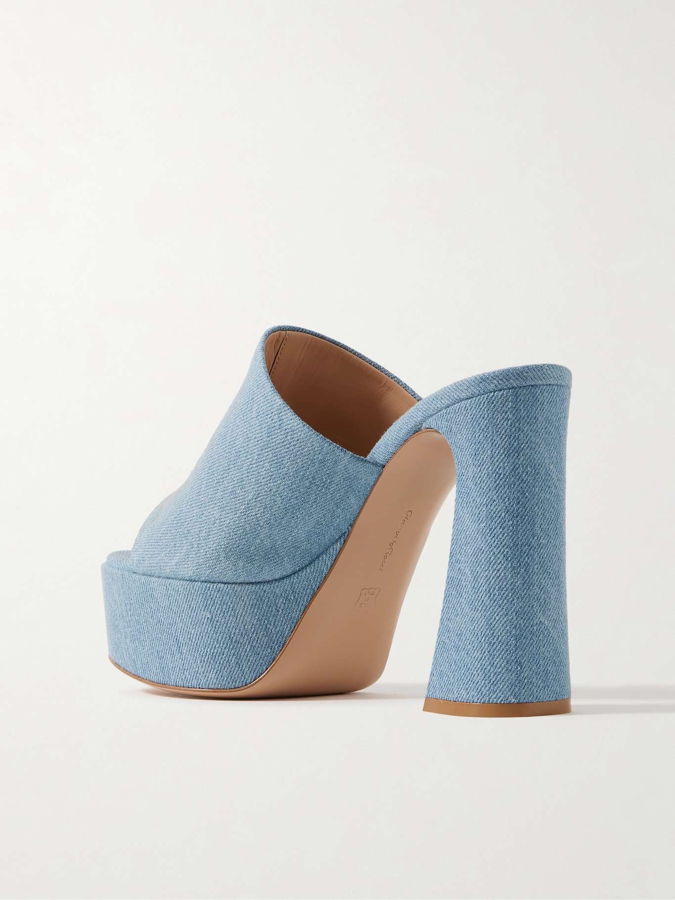 Holly 70 denim platform mules - 3