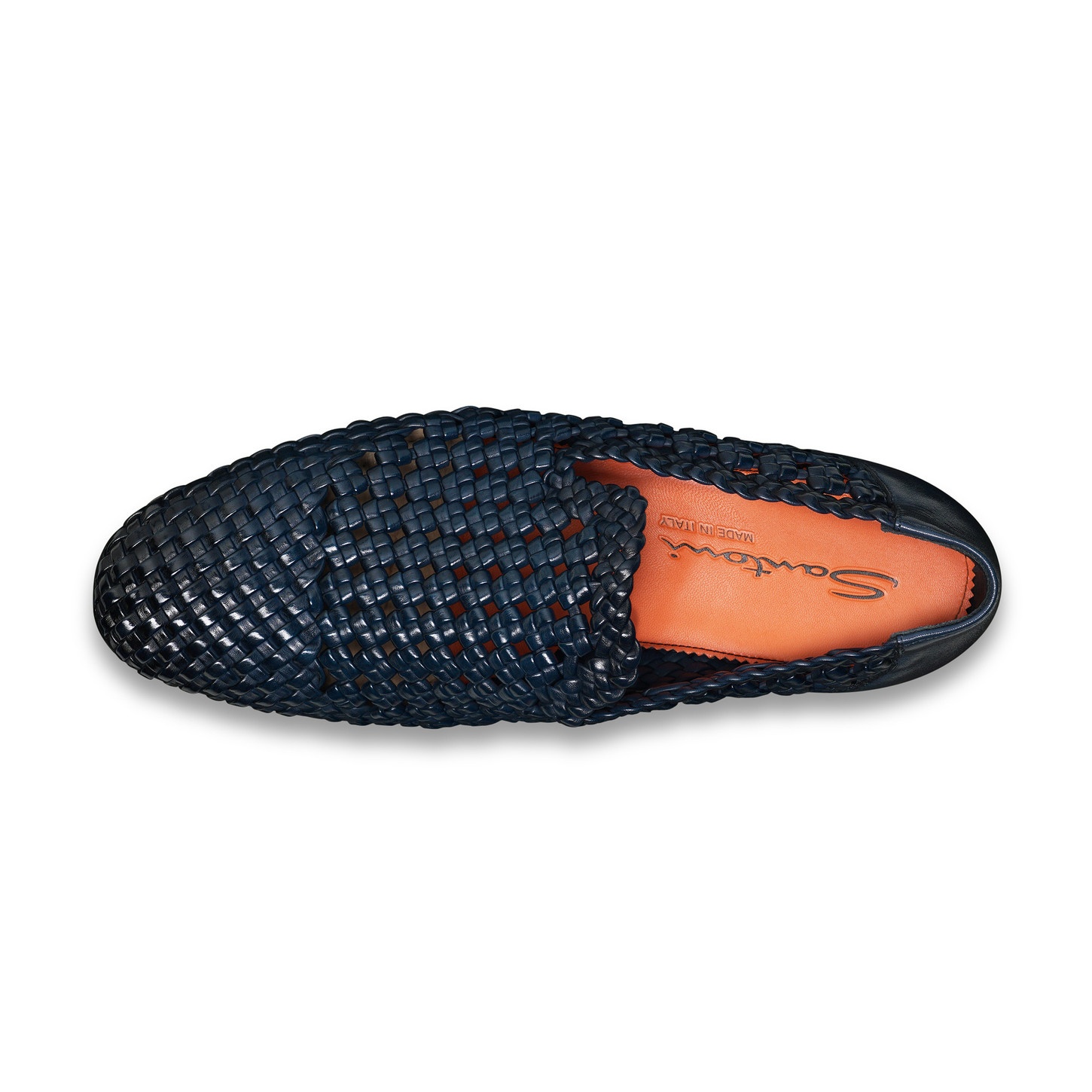 Men's blue woven leather loafer - 8