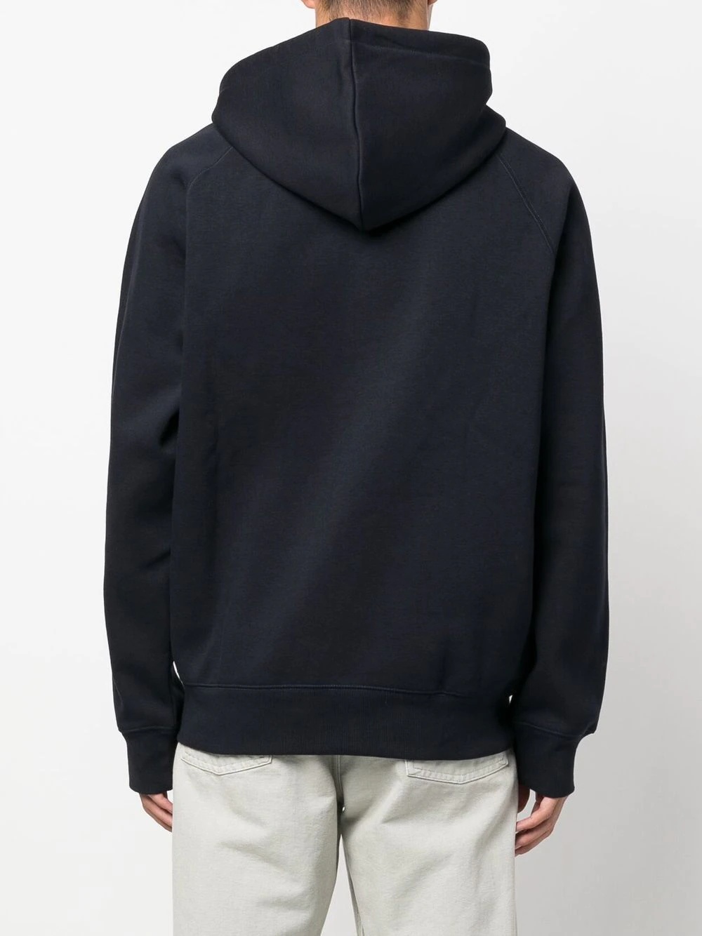 logo-embroidered zip-up hoodie - 4