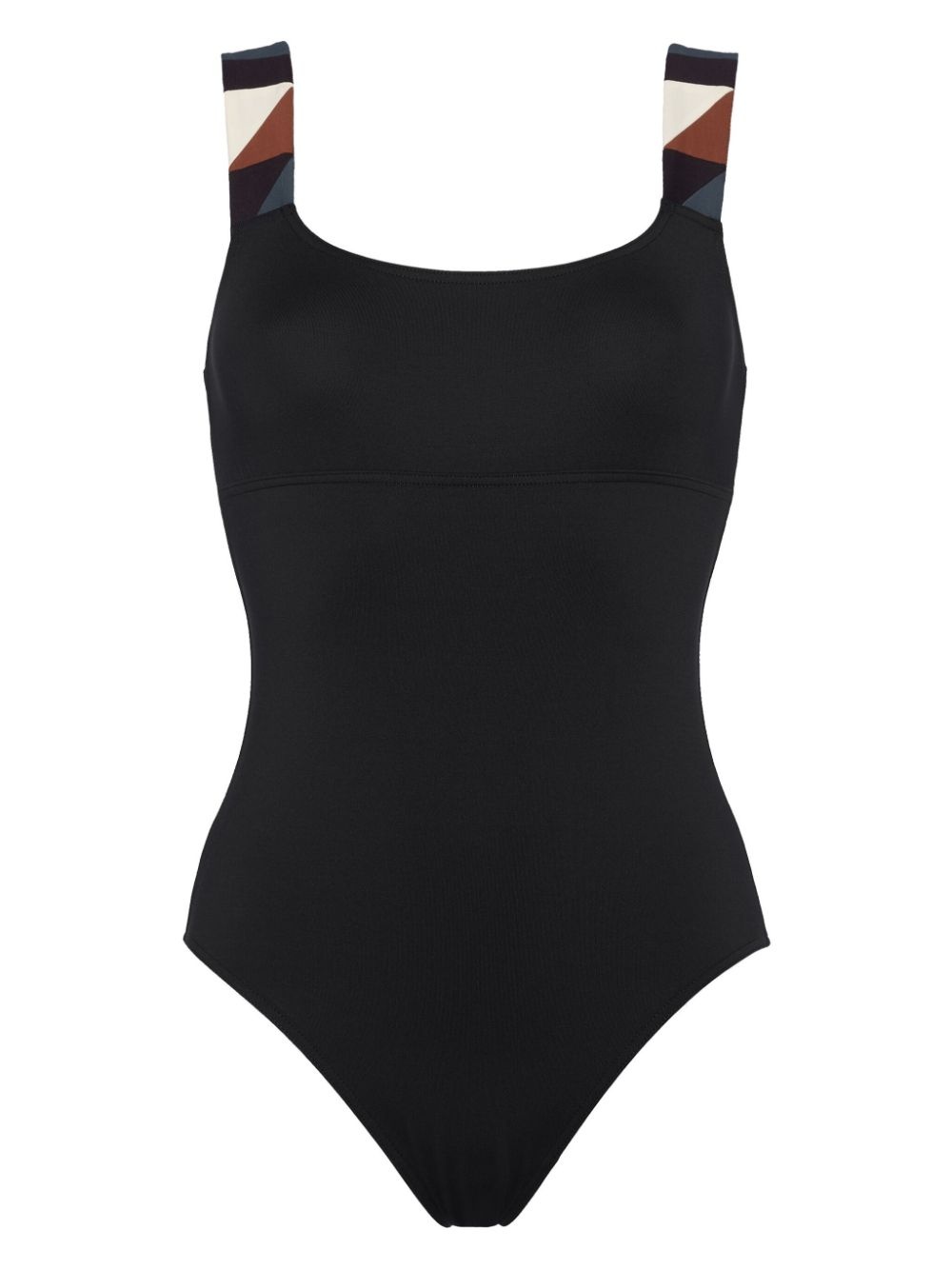 Tempo graphic-strap swimsuit - 1