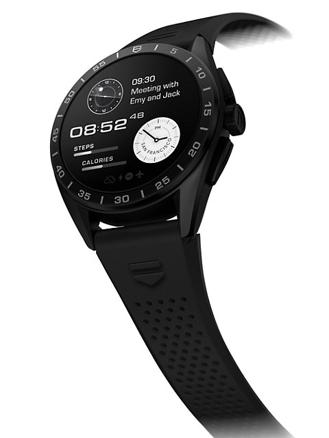 Connected Calibre E4 Titanium & Rubber Smart Watch/45MM - 6