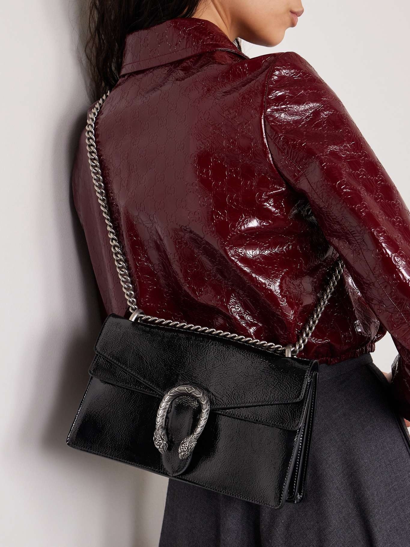 Dionysus patent-leather shoulder bag - 6