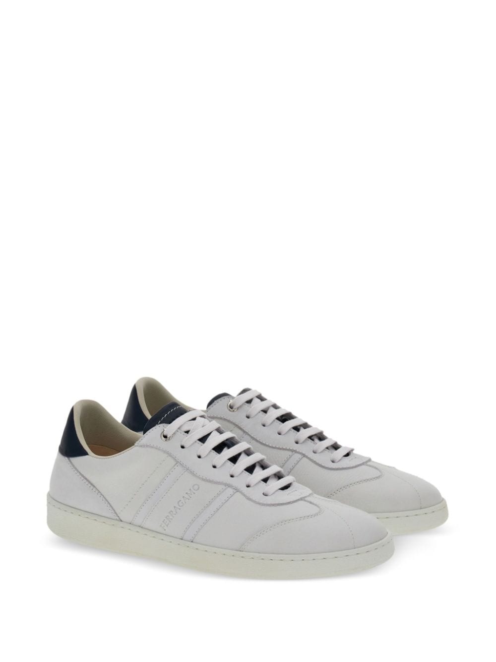 logo-debossed leather sneakers - 2