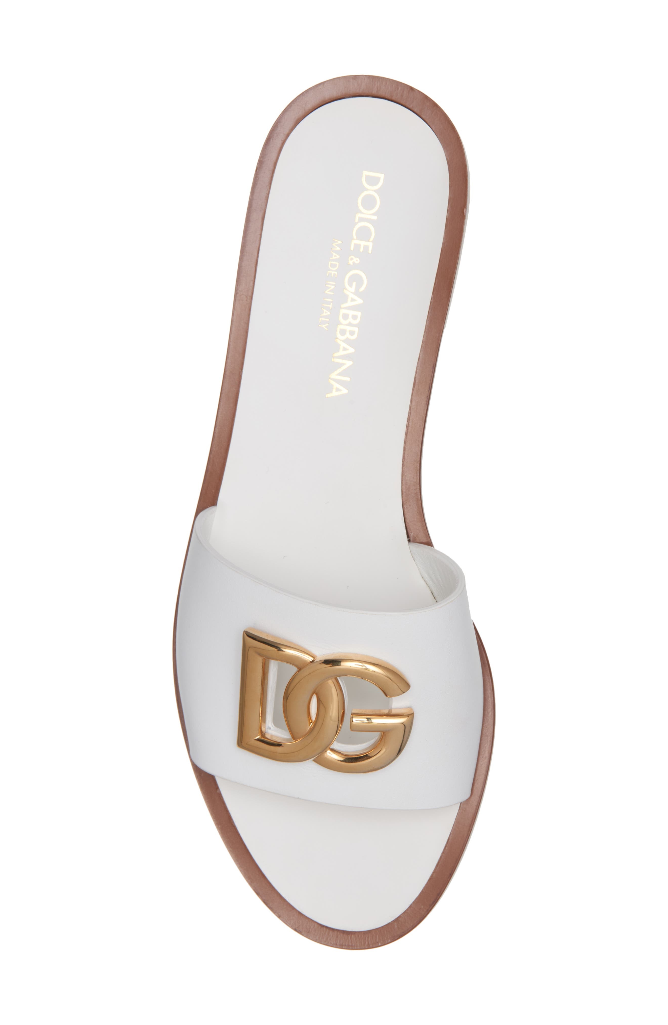Dolce&Gabbana Capri Slide Sandal in Bianco Ottico at Nordstrom - 5
