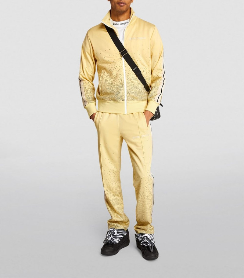 Palm Angels Embellished Zip-Up Track Jacket outlook