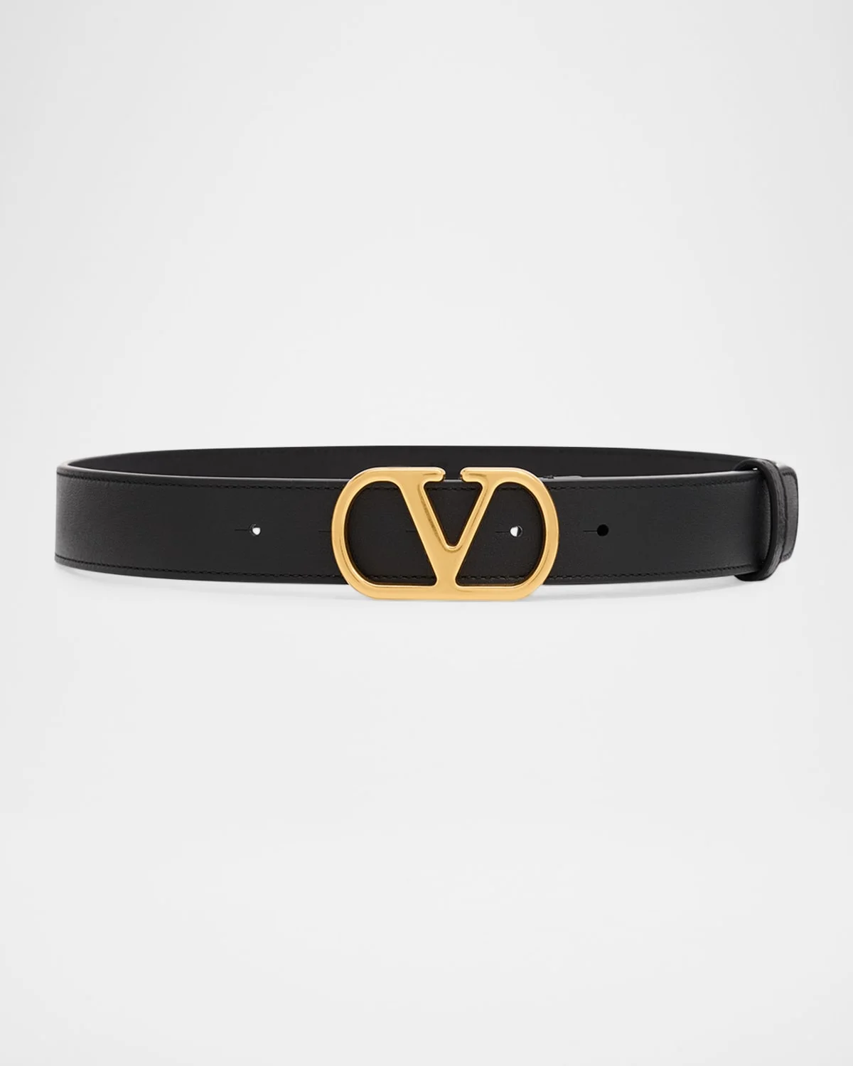 VLogo Signature Leather Belt, 30mm - 1