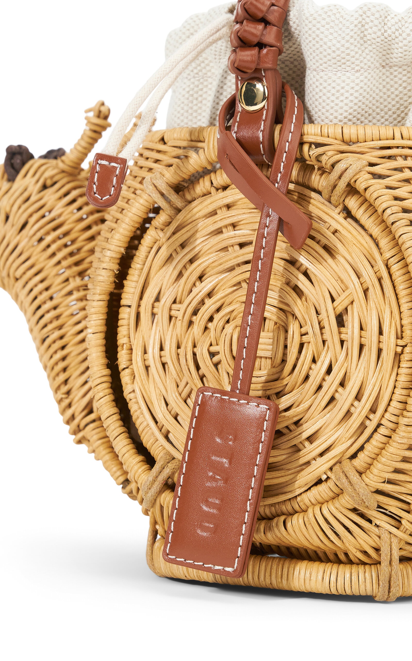 Escargot Wicker Basket Bag neutral - 7