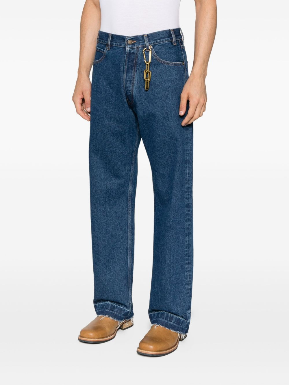 chain-embellished jeans - 3