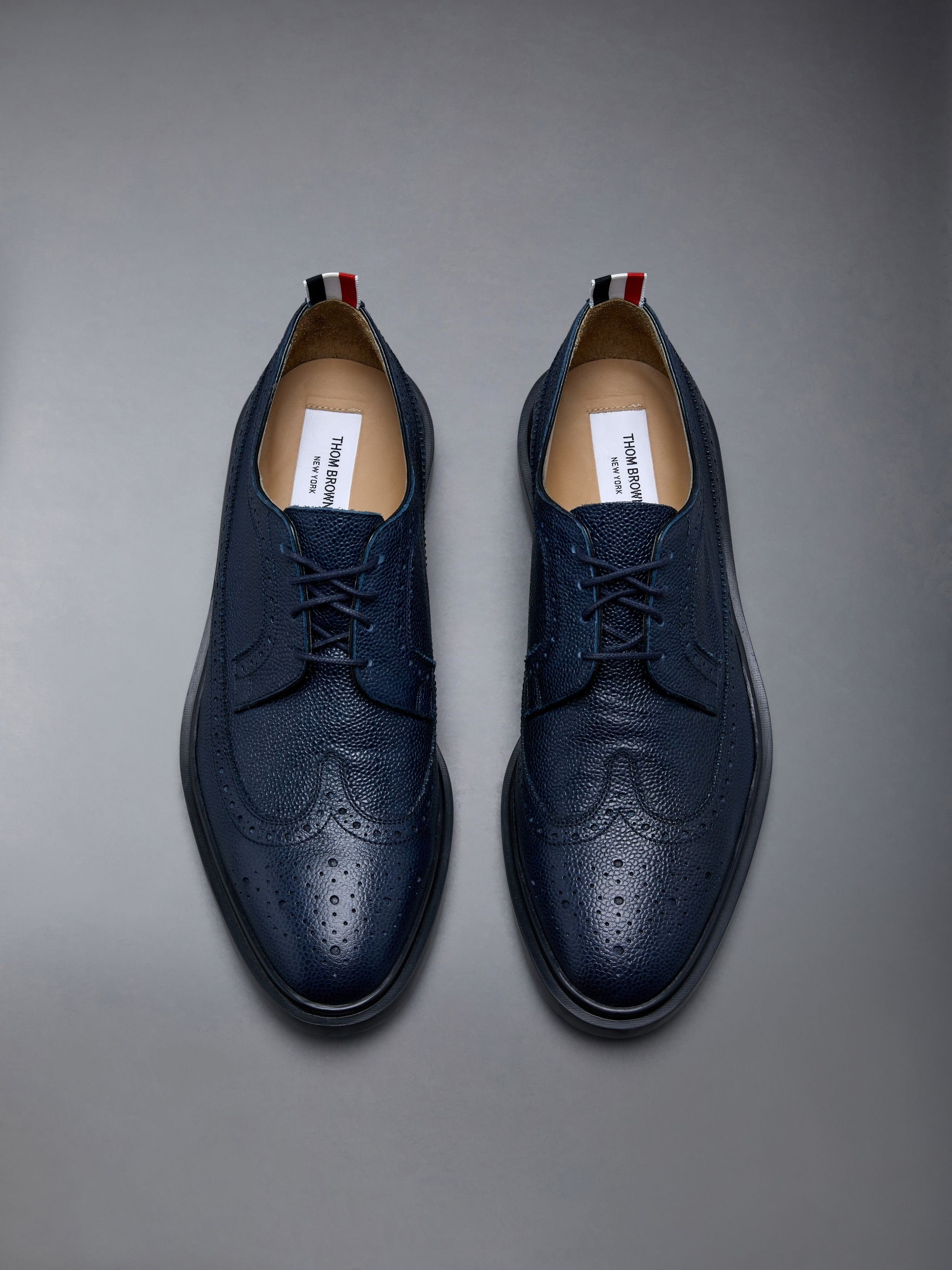 Pebble Grain Leather Longwing Brogue - 4