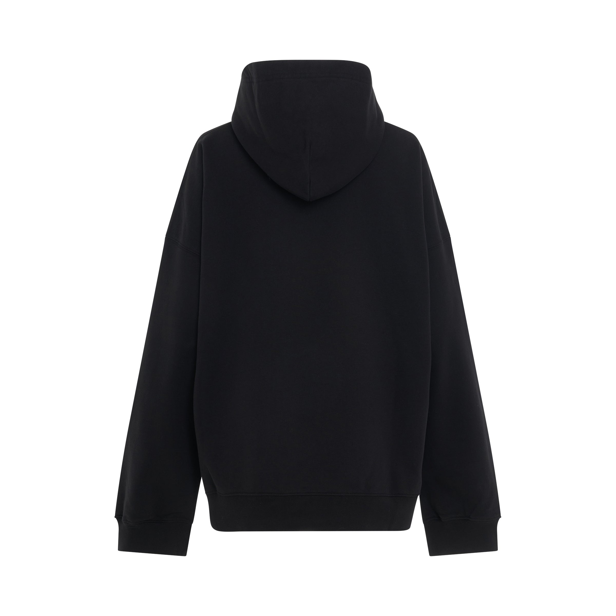 Mirror Print Wide Fit Hoodie in Black - 4