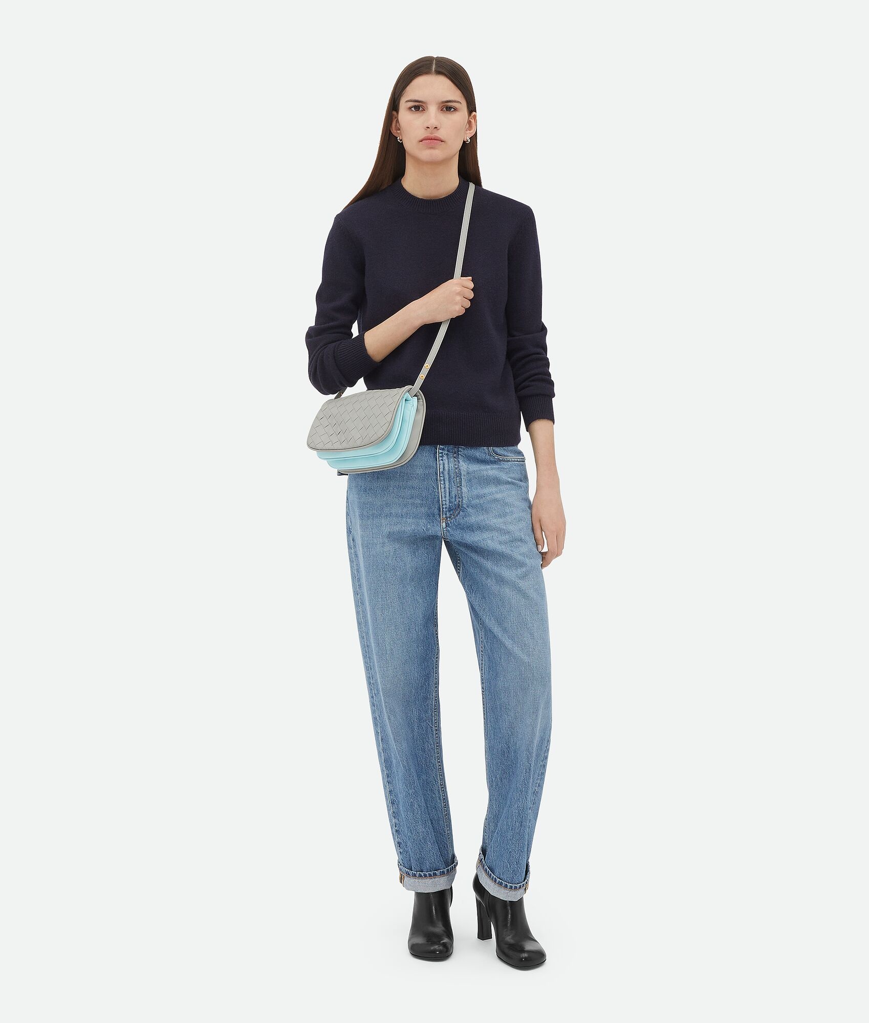 Intrecciato Puff Pouch On Strap - 6