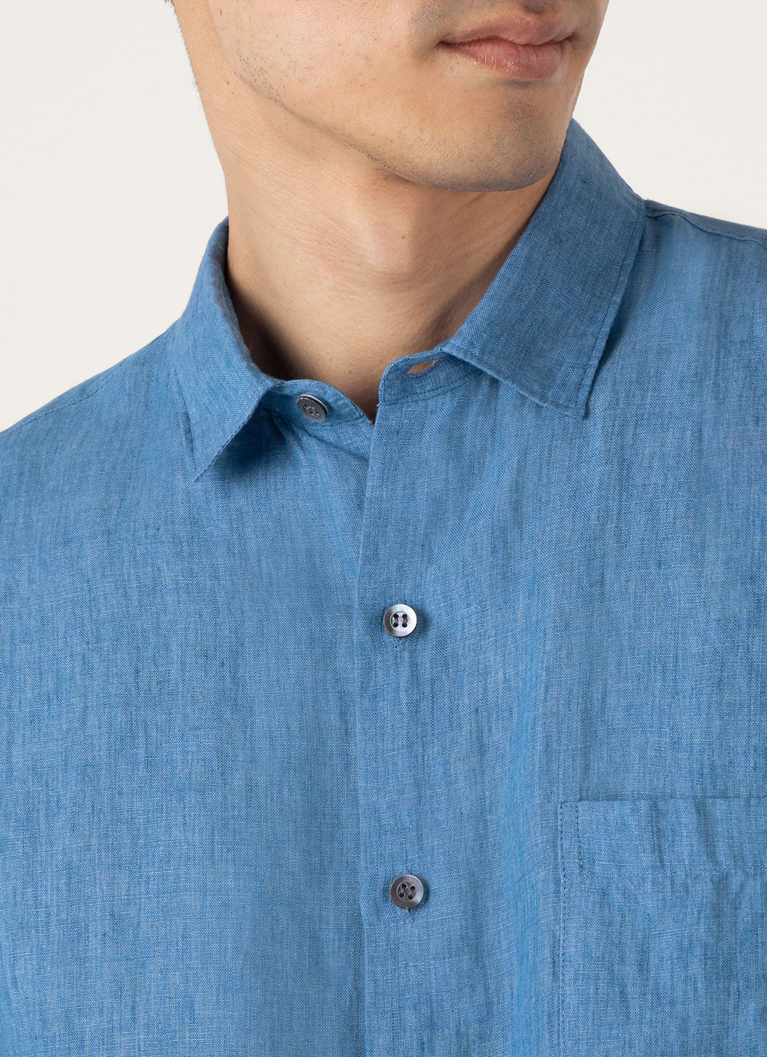 Short Sleeve Linen Shirt - 6