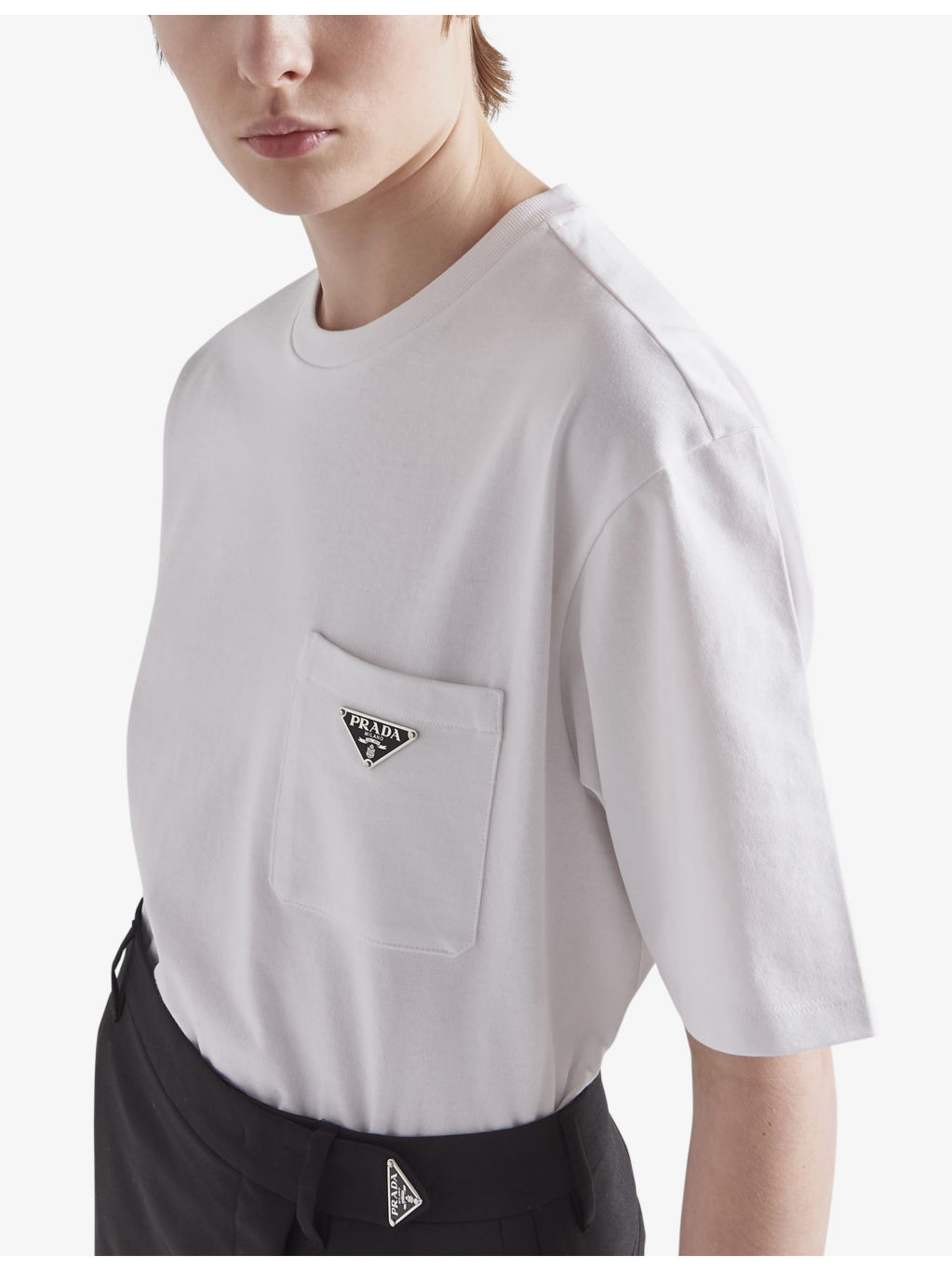 Logo-plaque patch-pocket cotton-jersey T-shirt - 3