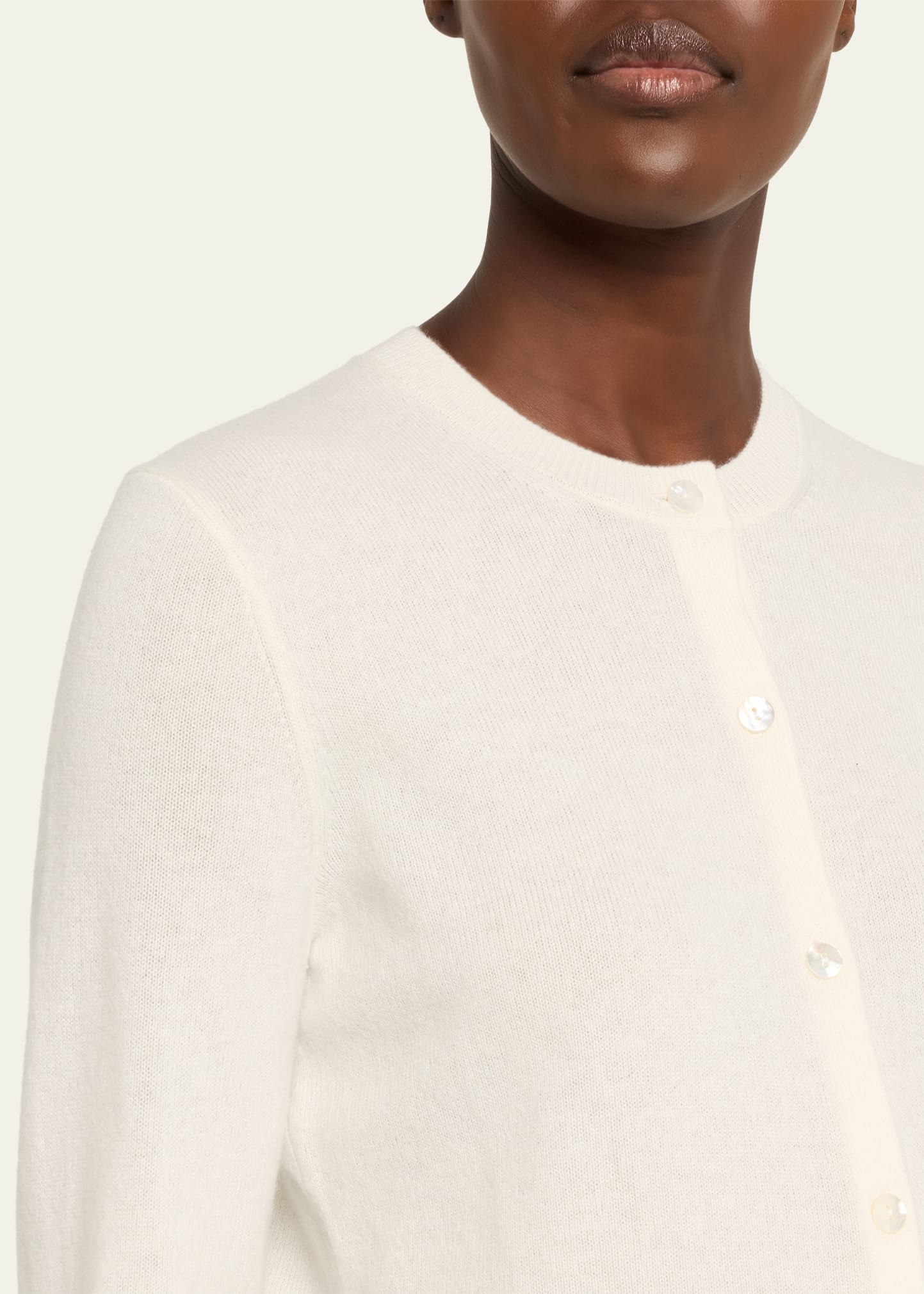 Cashmere Cropped Cardigan Sweater - 5