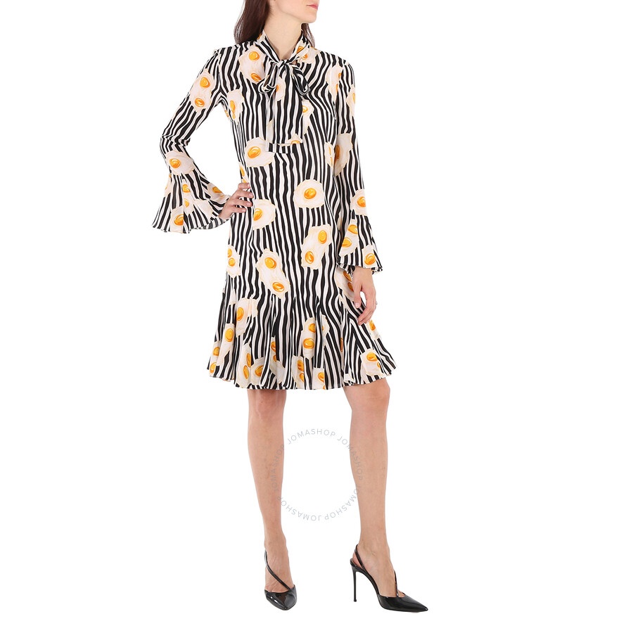 Moschino Ladies Fantasy Print Black Egg Print Dress - 5