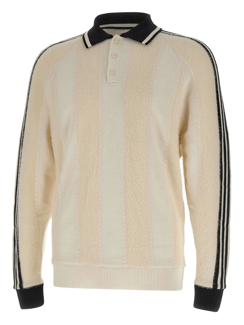 Adidas Polo-neck Stripe-detail Sweater 1