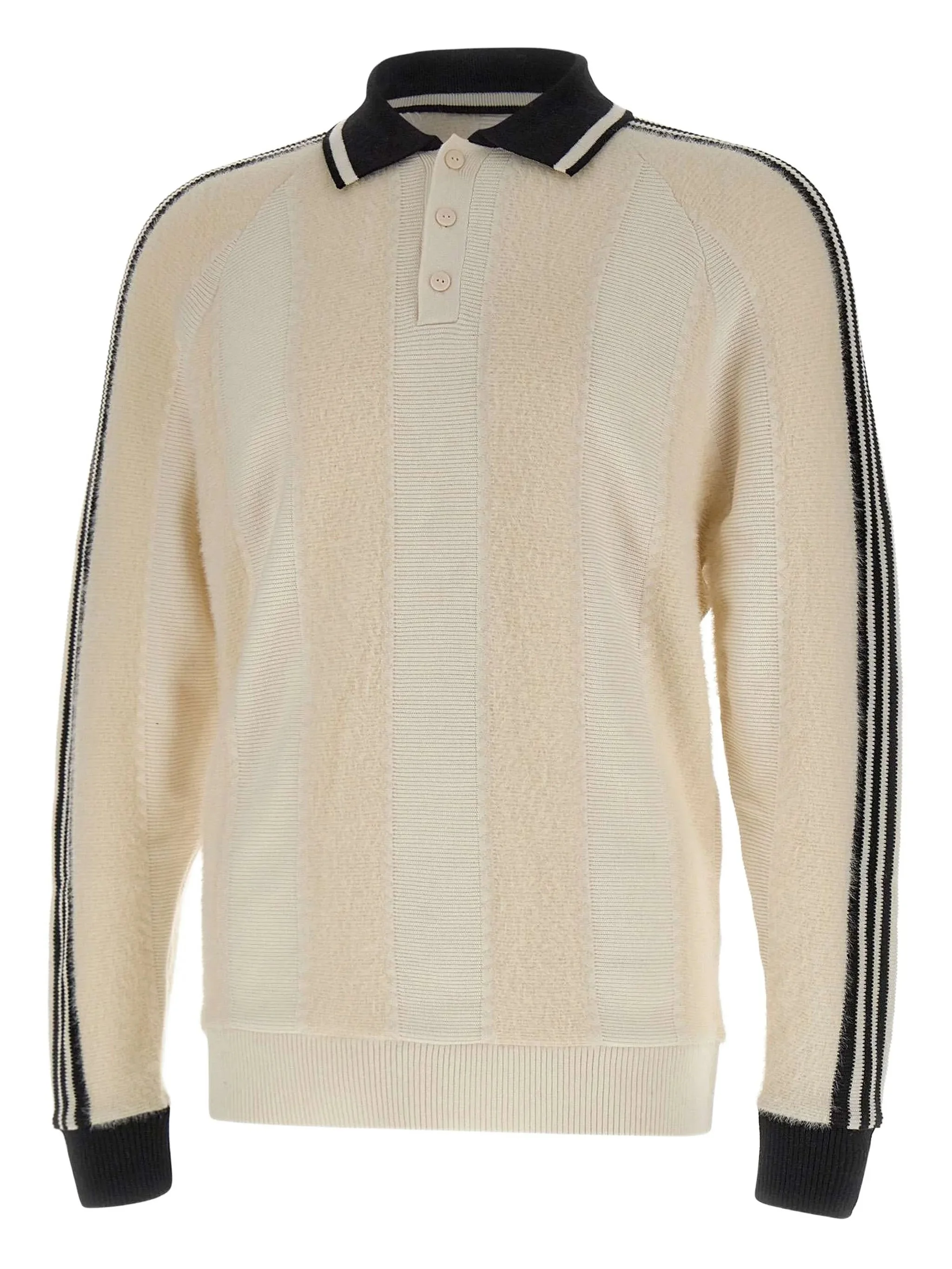 Adidas Polo-neck Stripe-detail Sweater - 1