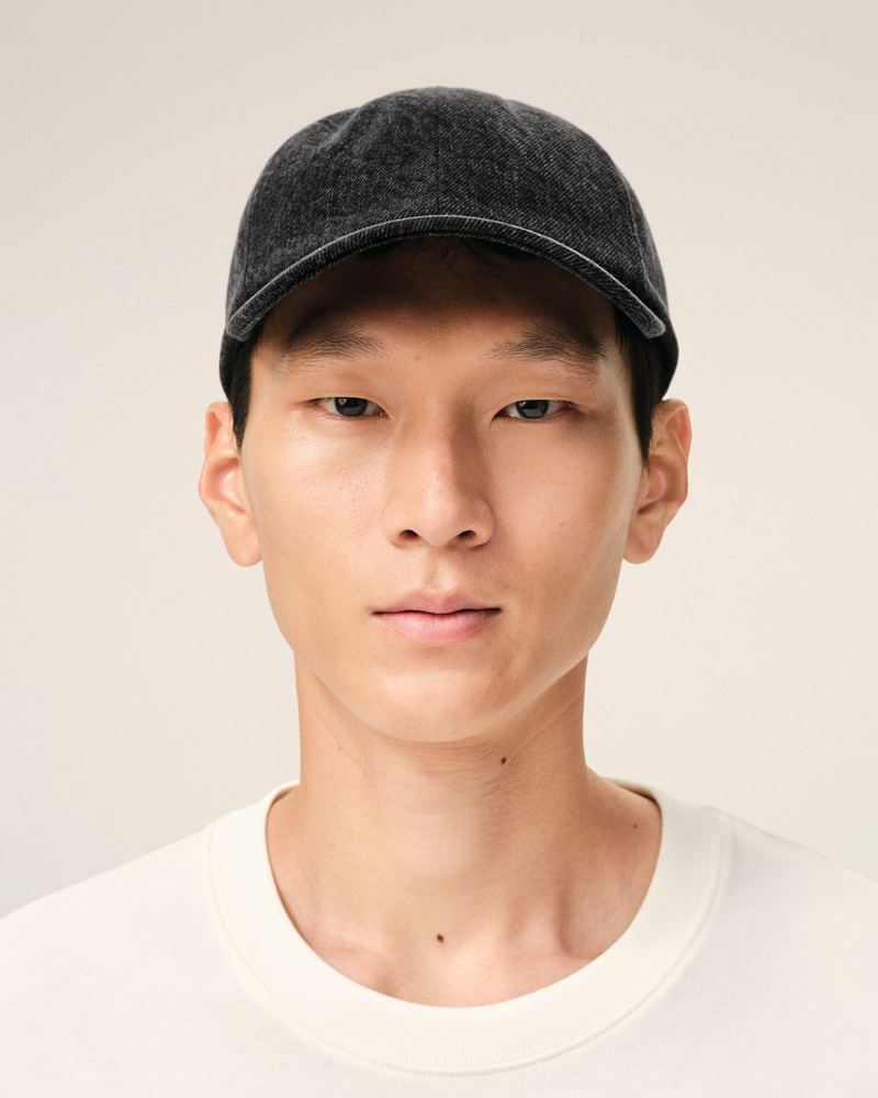 AMI Paris BLACK DENIM AMI PARIS SIDE PATCH CAP outlook