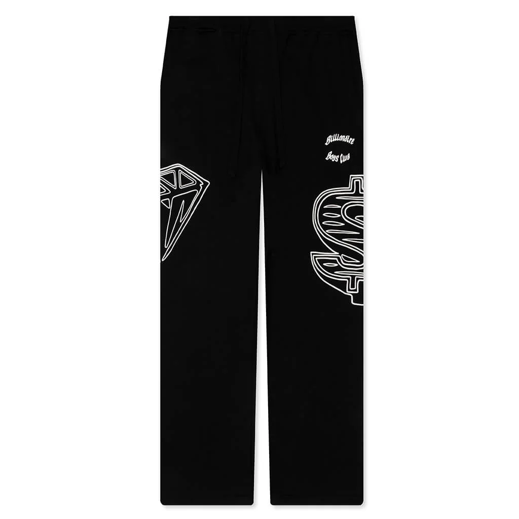 DUAL SWEATPANTS - BLACK - 1