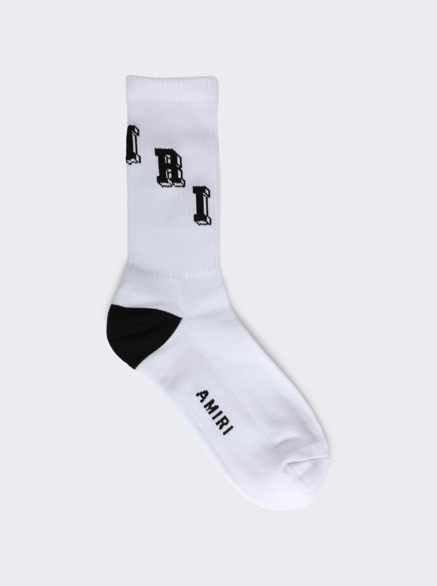 Collegiate Tube Sock White and Black - 1