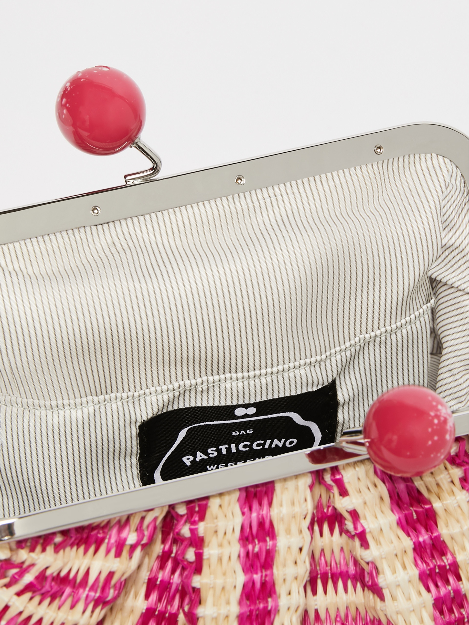 LOCRI Medium raffia-look jacquard Pasticcino Bag - 6