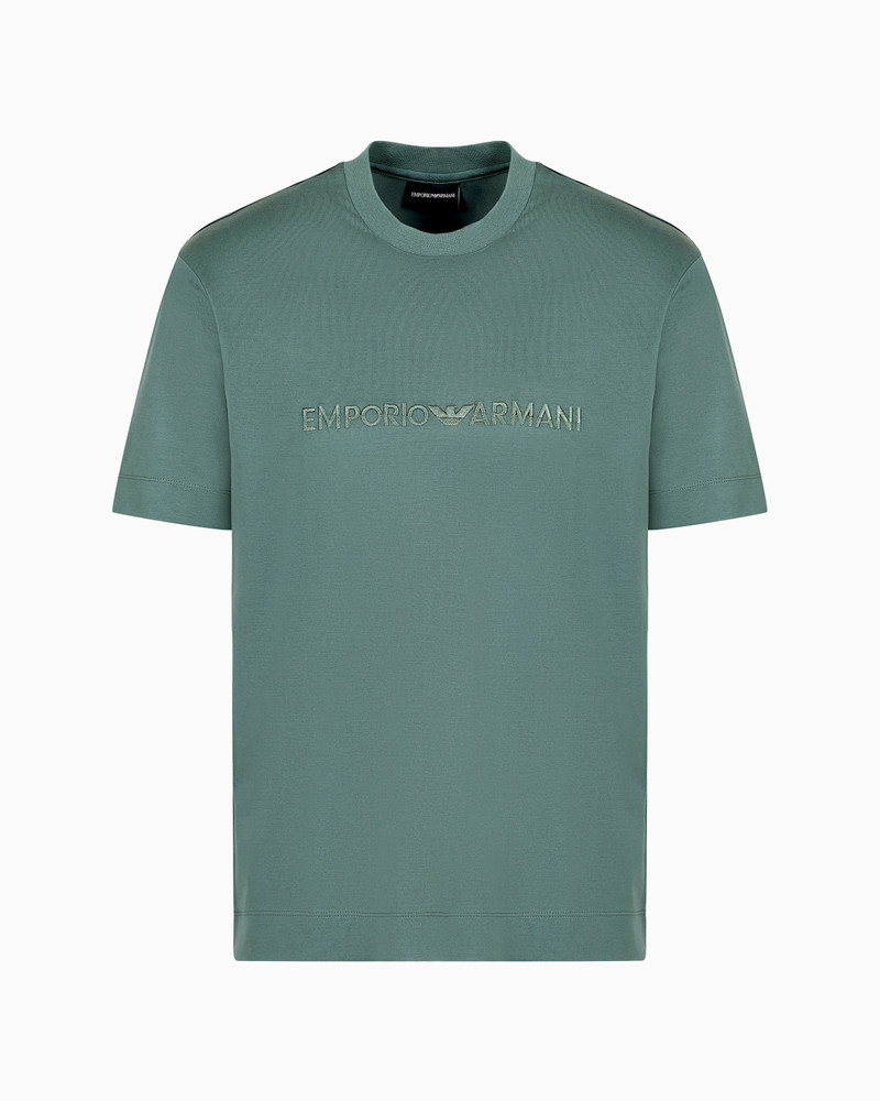 ASV JERSEY-LYOCELL BLEND T-SHIRT WITH EMPORIO ARMANI EMBROIDERY 1