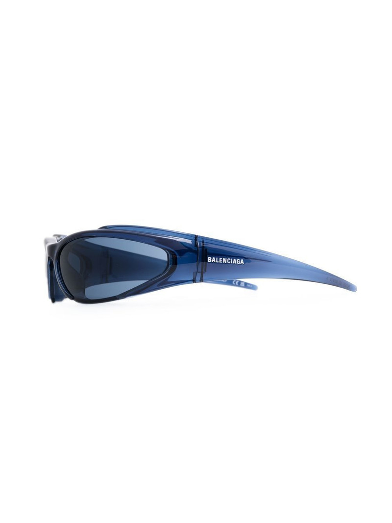 BALENCIAGA Reverse Xpander rectangle-frame sunglasses outlook
