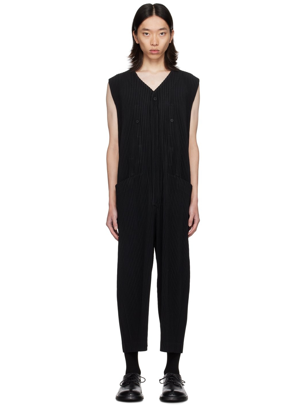 Black Pleats Bottoms 1 Jumpsuit - 1