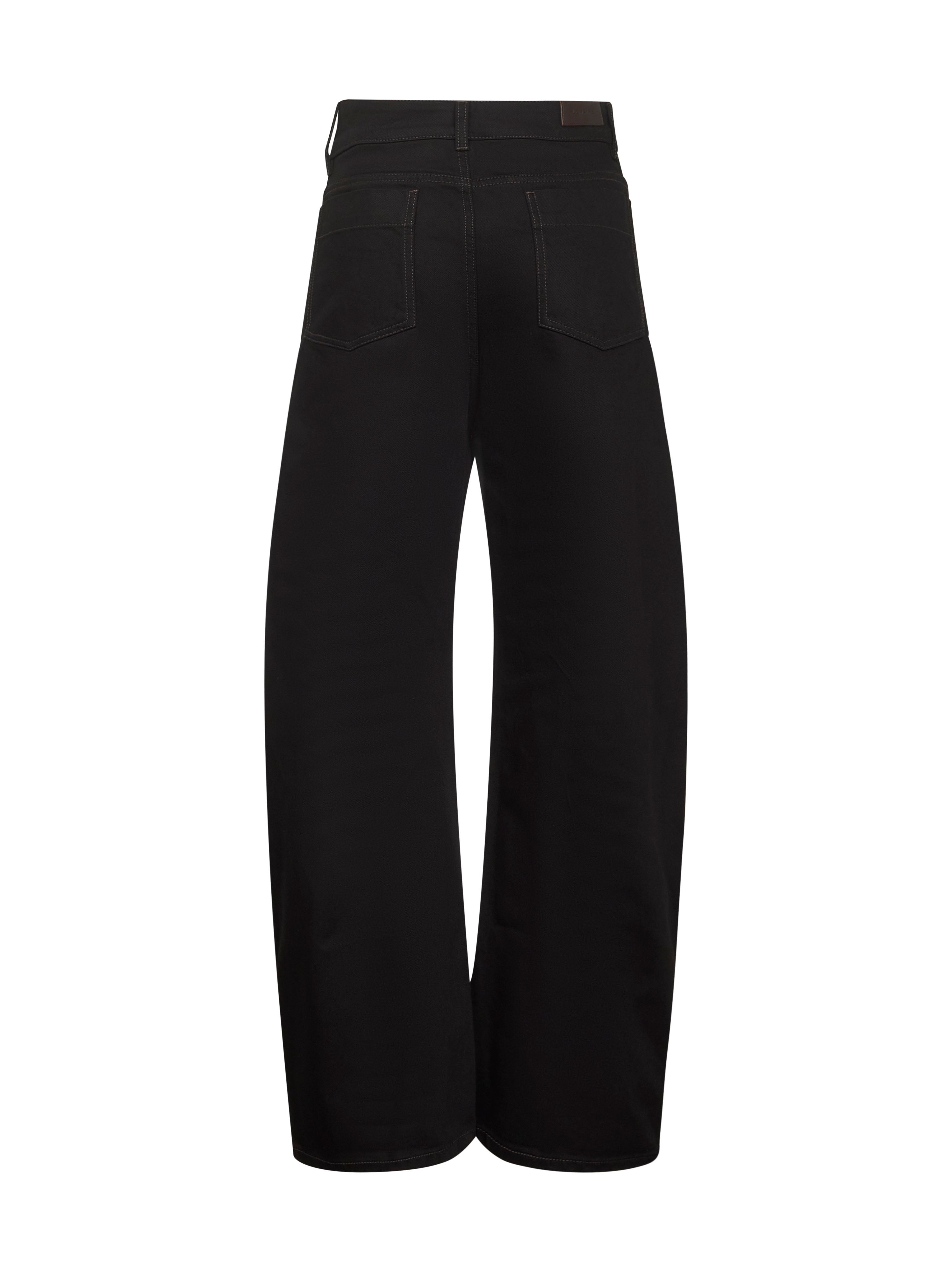 Black denim High Waisted Curved jeans - 2