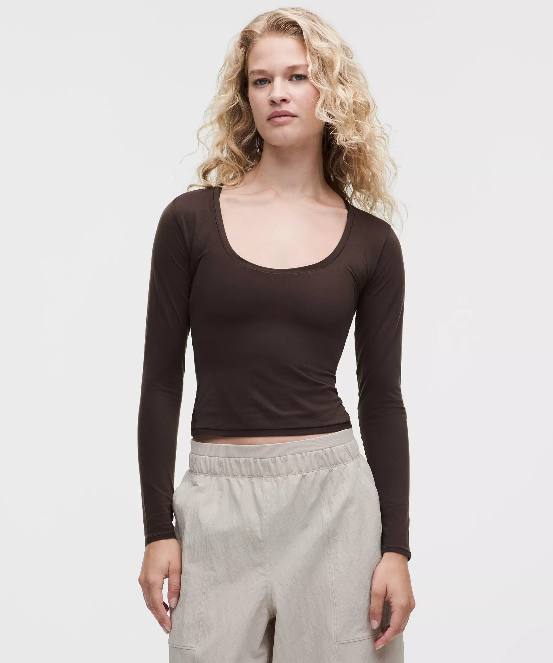 Wundermost Ultra-Soft Nulu Scoopneck Long-Sleeve Shirt - 1