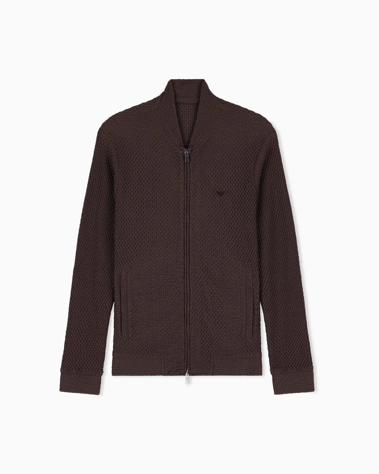 EMBOSSED TWO-WAY STRETCH JERSEY BLOUSON - 1