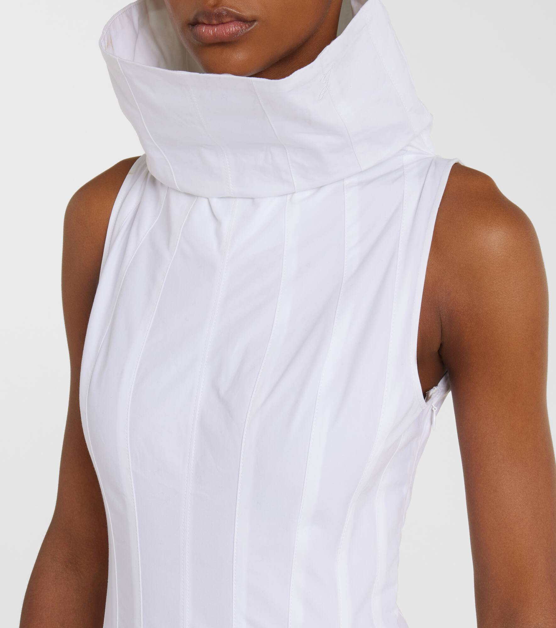 Triana cotton poplin midi dress - 4