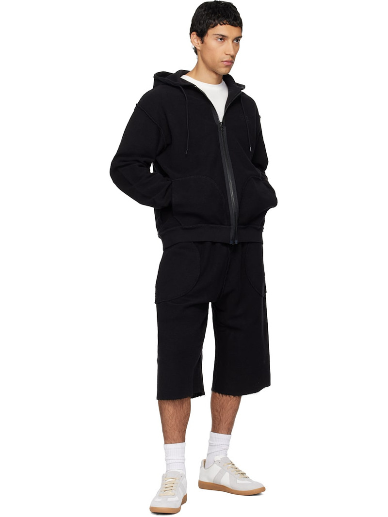 MM6 Maison Margiela Black Inside-Out Shorts outlook