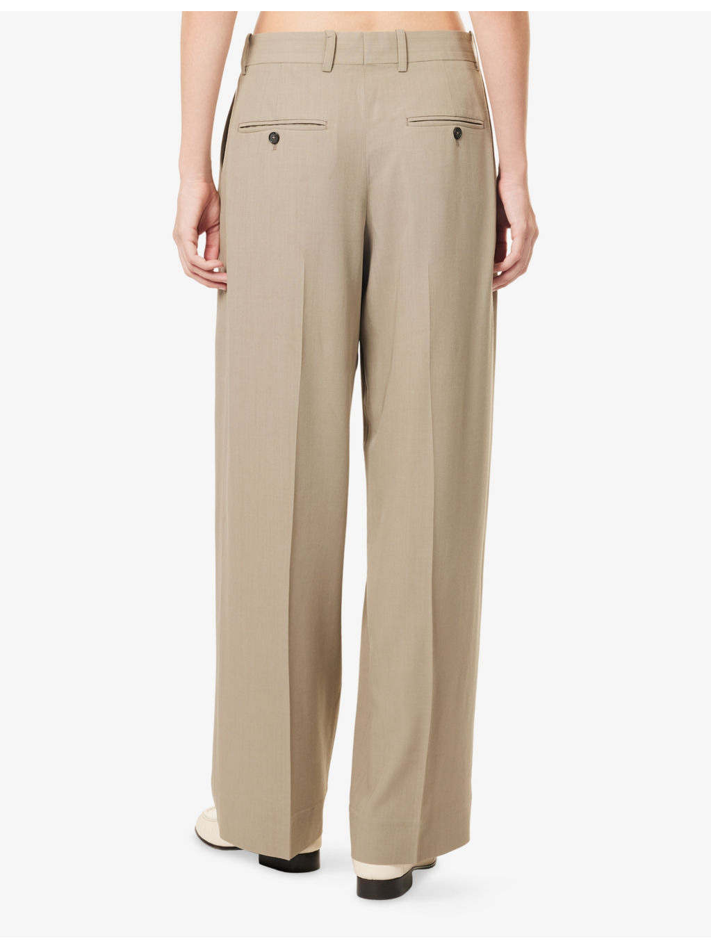 Wide-Leg Fluid Woven Trousers - 4
