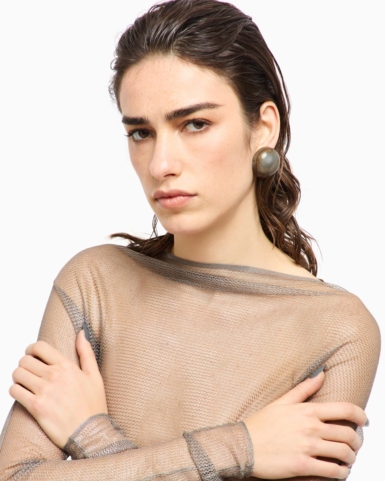 MESH-STITCH VISCOSE-BLEND JUMPER - 5
