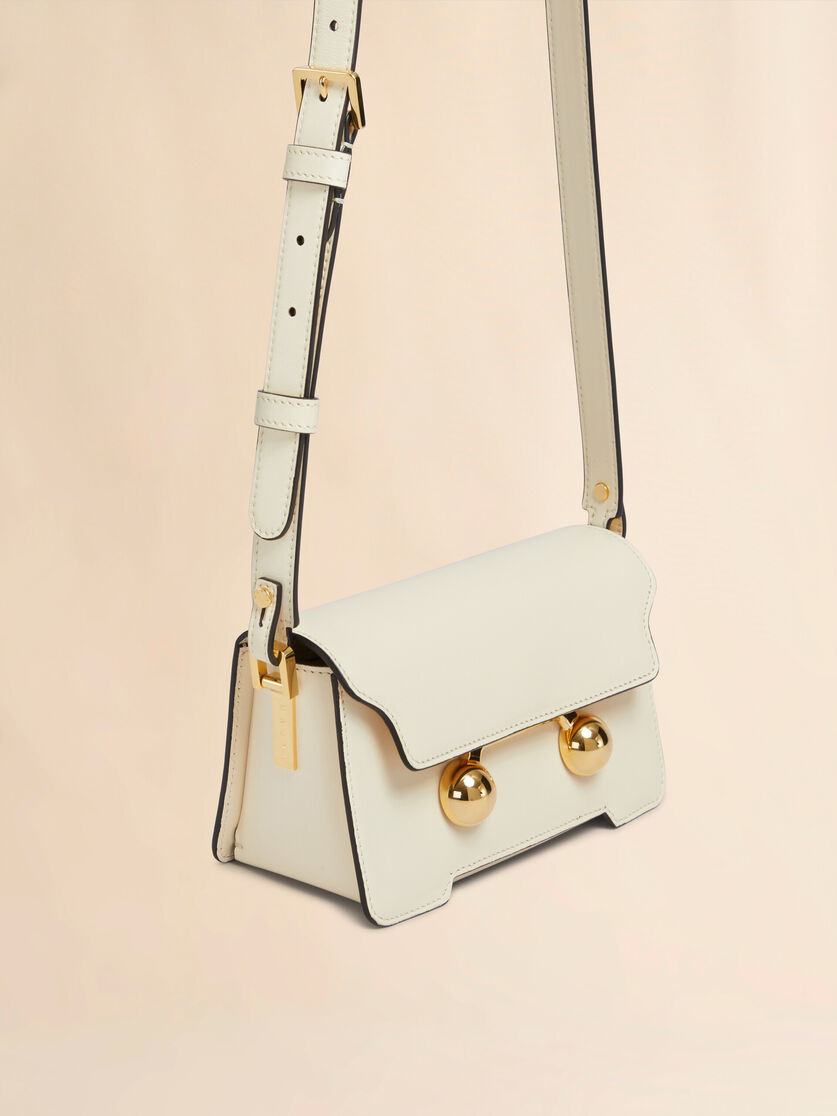 CREAM LEATHER TRUNKAROO MINI SHOULDER BAG - 4