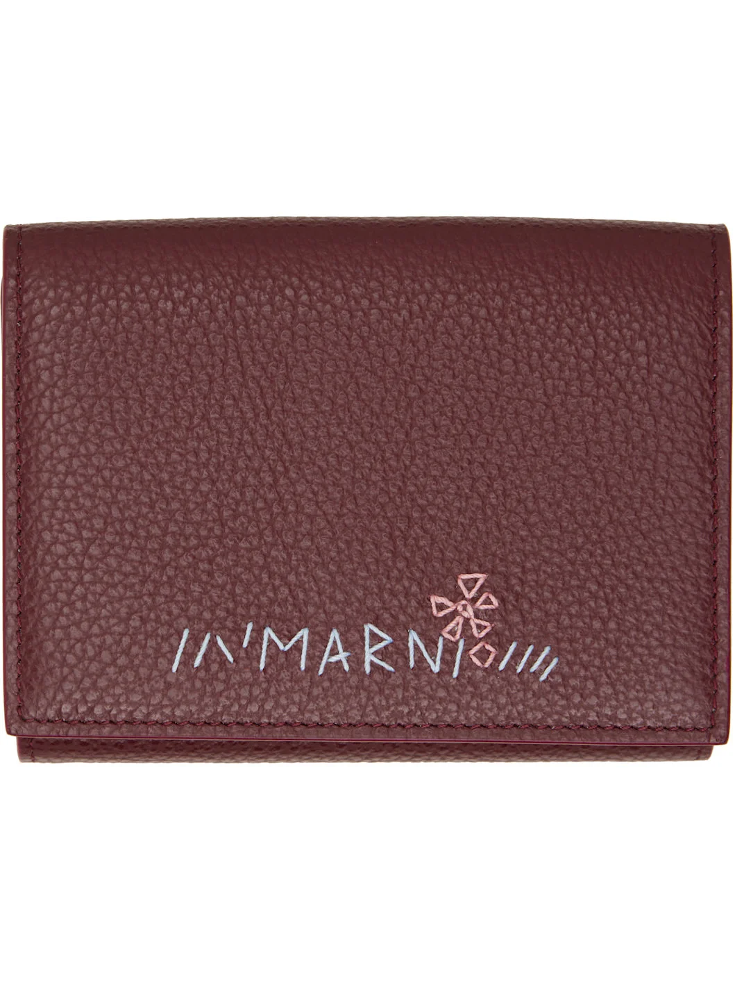 Burgundy Trifold Wallet - 1