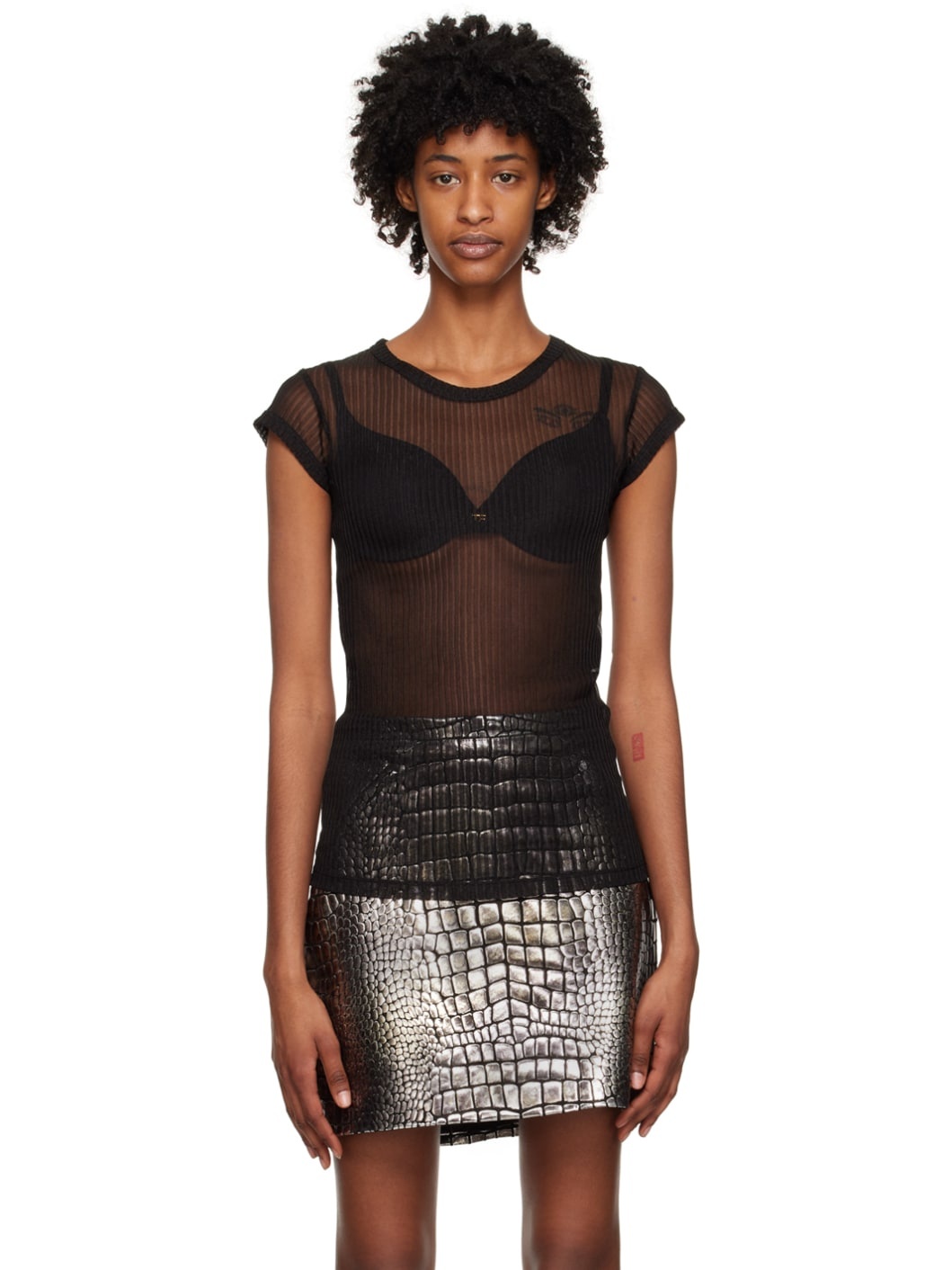 TOM FORD Black Transparent T-Shirt | REVERSIBLE