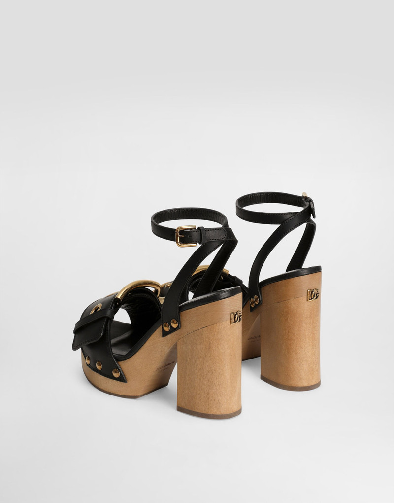 Dolce & Gabbana Cowhide weDGe sandals outlook