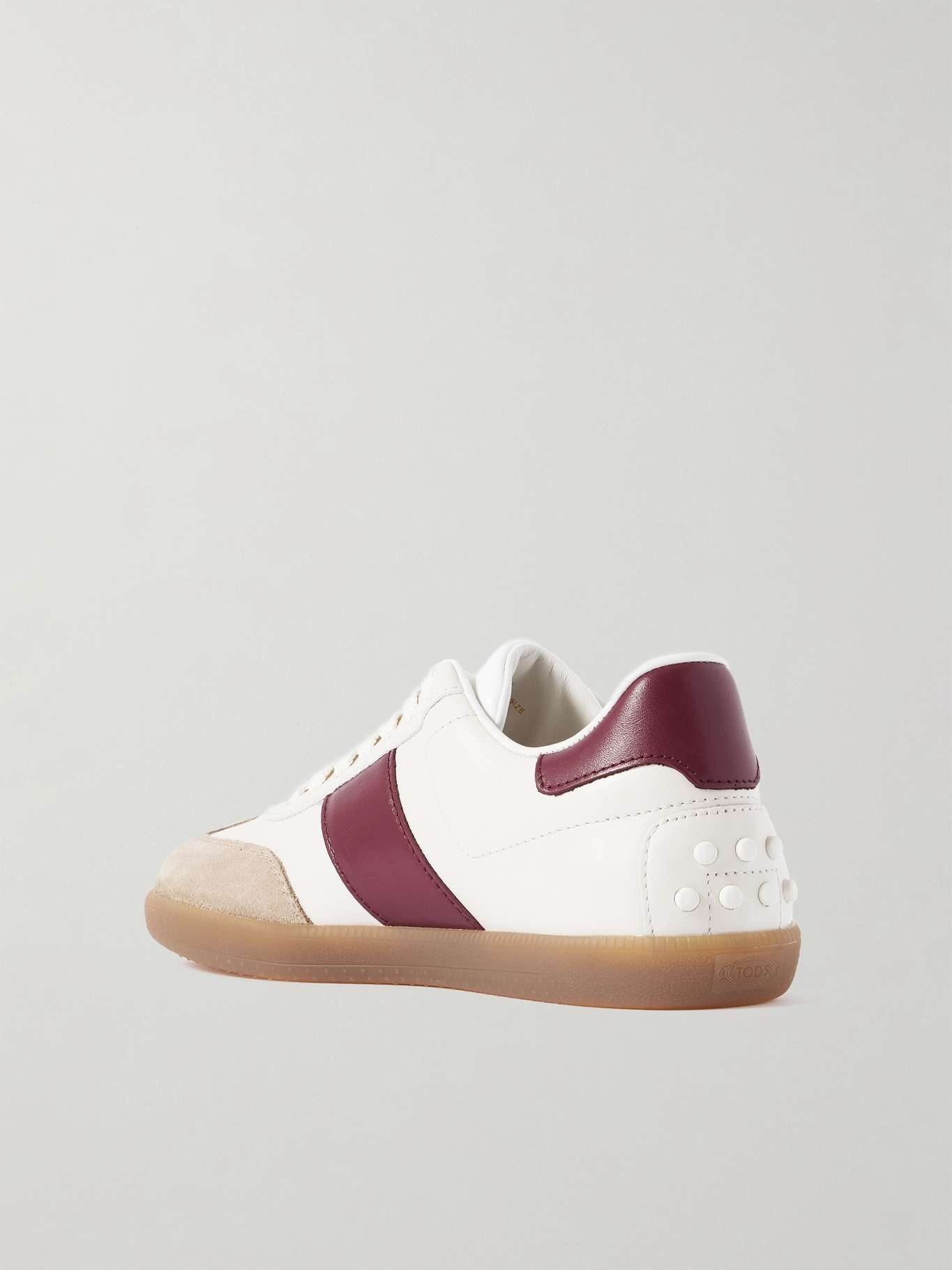 Cassetta suede-trimmed leather sneakers White - 3