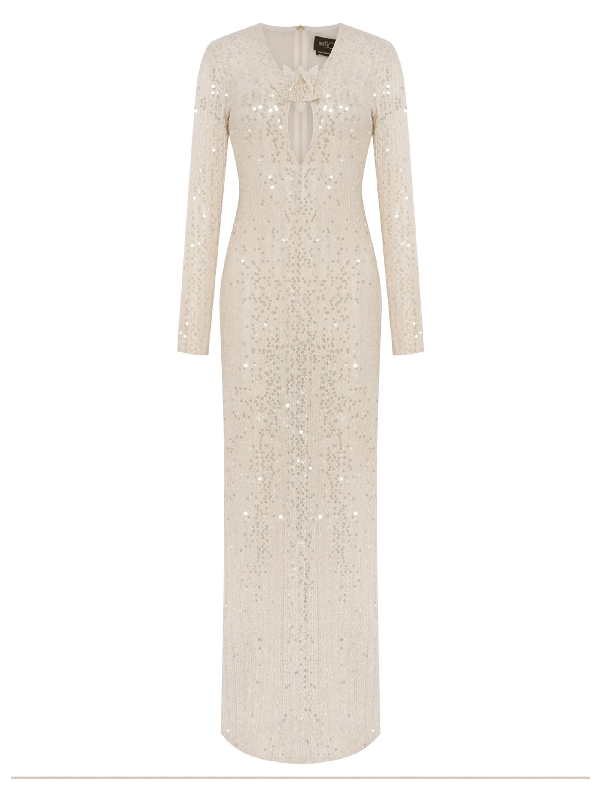 Women's Iara Crochet Plunge Maxi Dress - Beige - 1