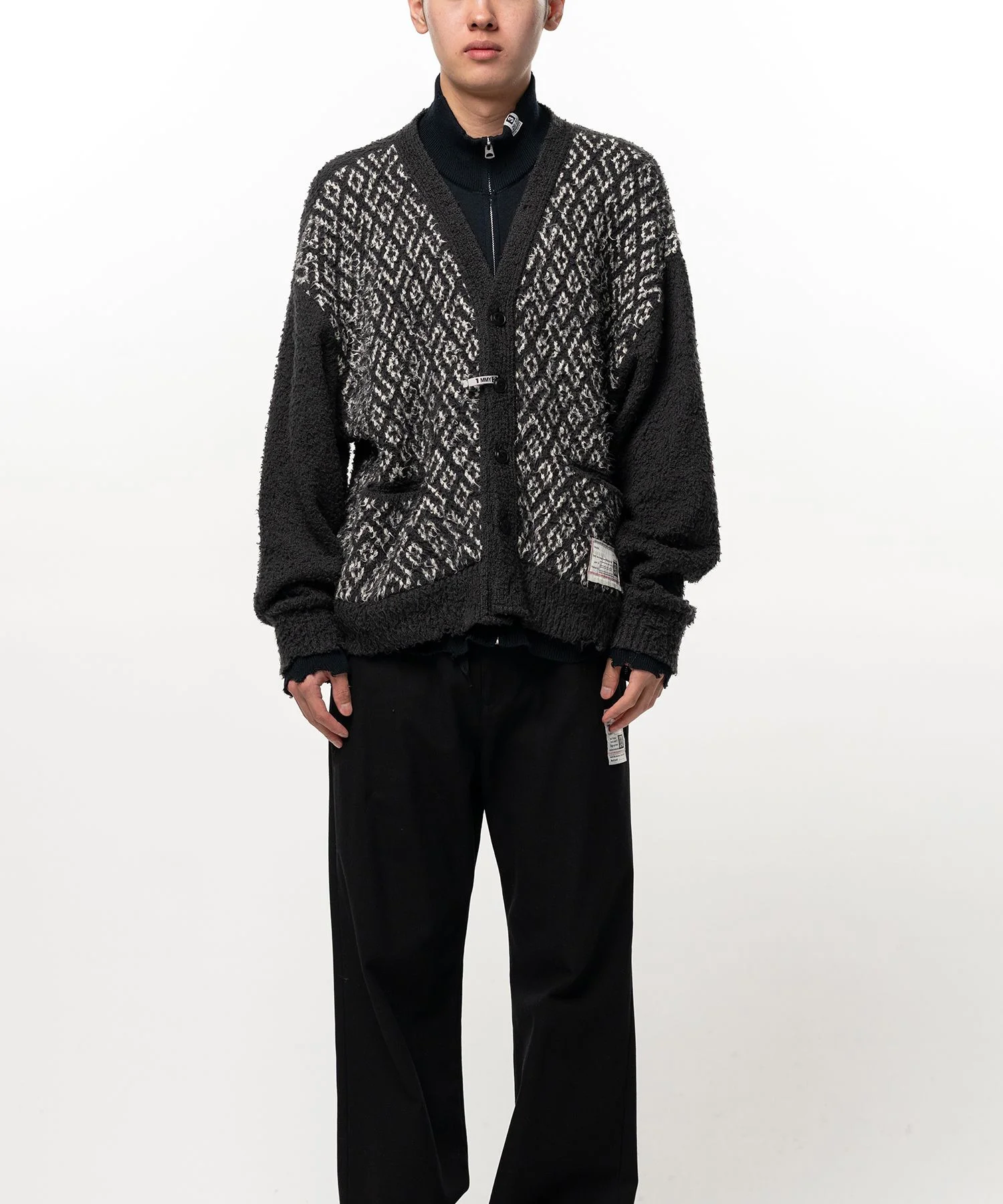 Layered Knit Cardigan - 1