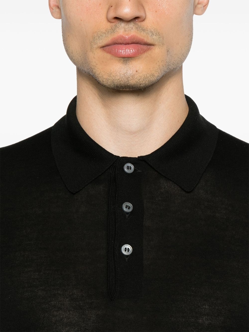 silk polo shirt - 4