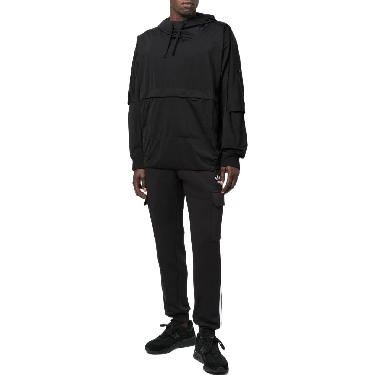 Men's adidas originals Solid Color Logo Printing Cargo Bundle Feet Sports Pants/Trousers/Joggers Bla - 2