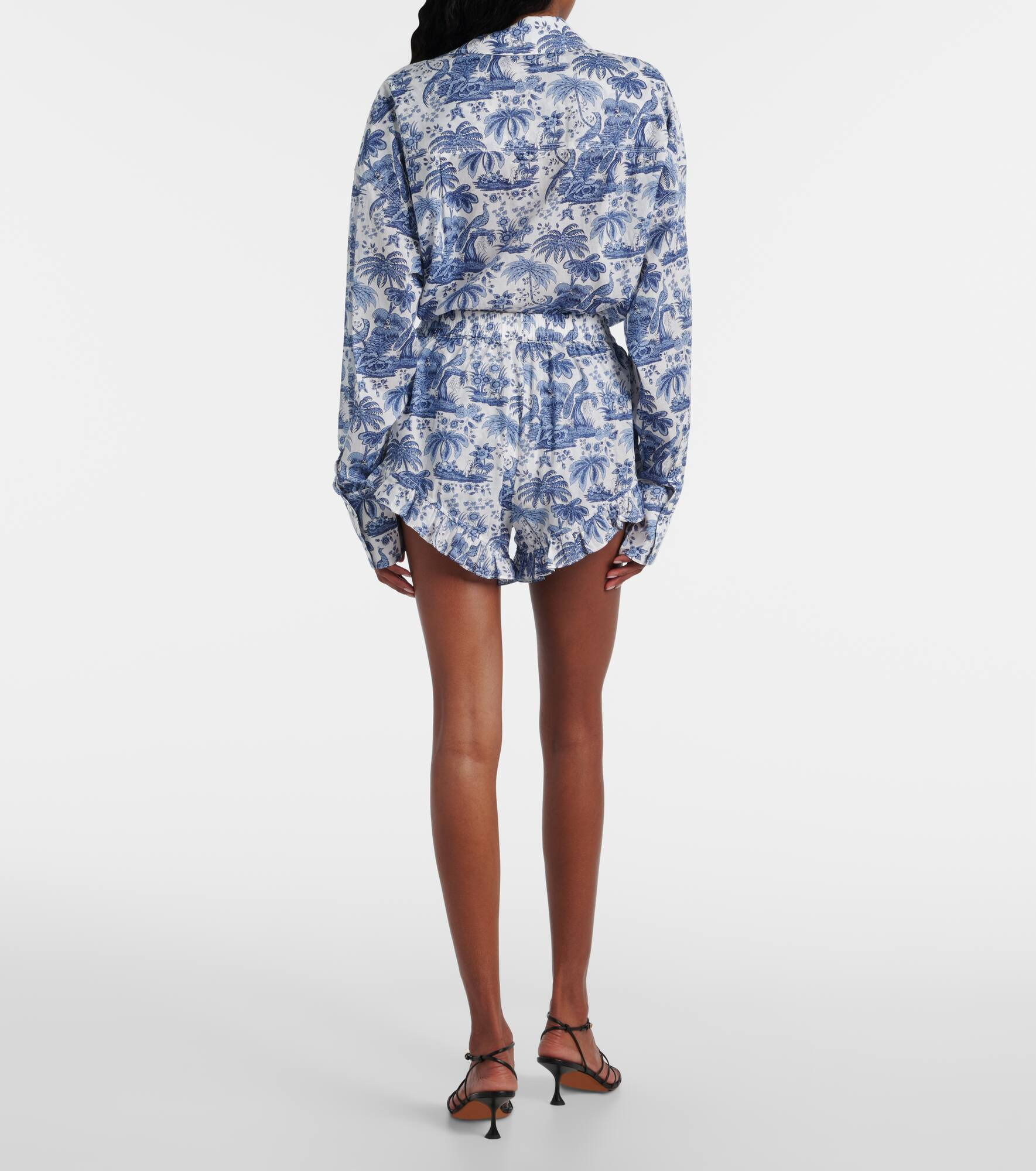 Boyana printed cotton toile shorts - 3