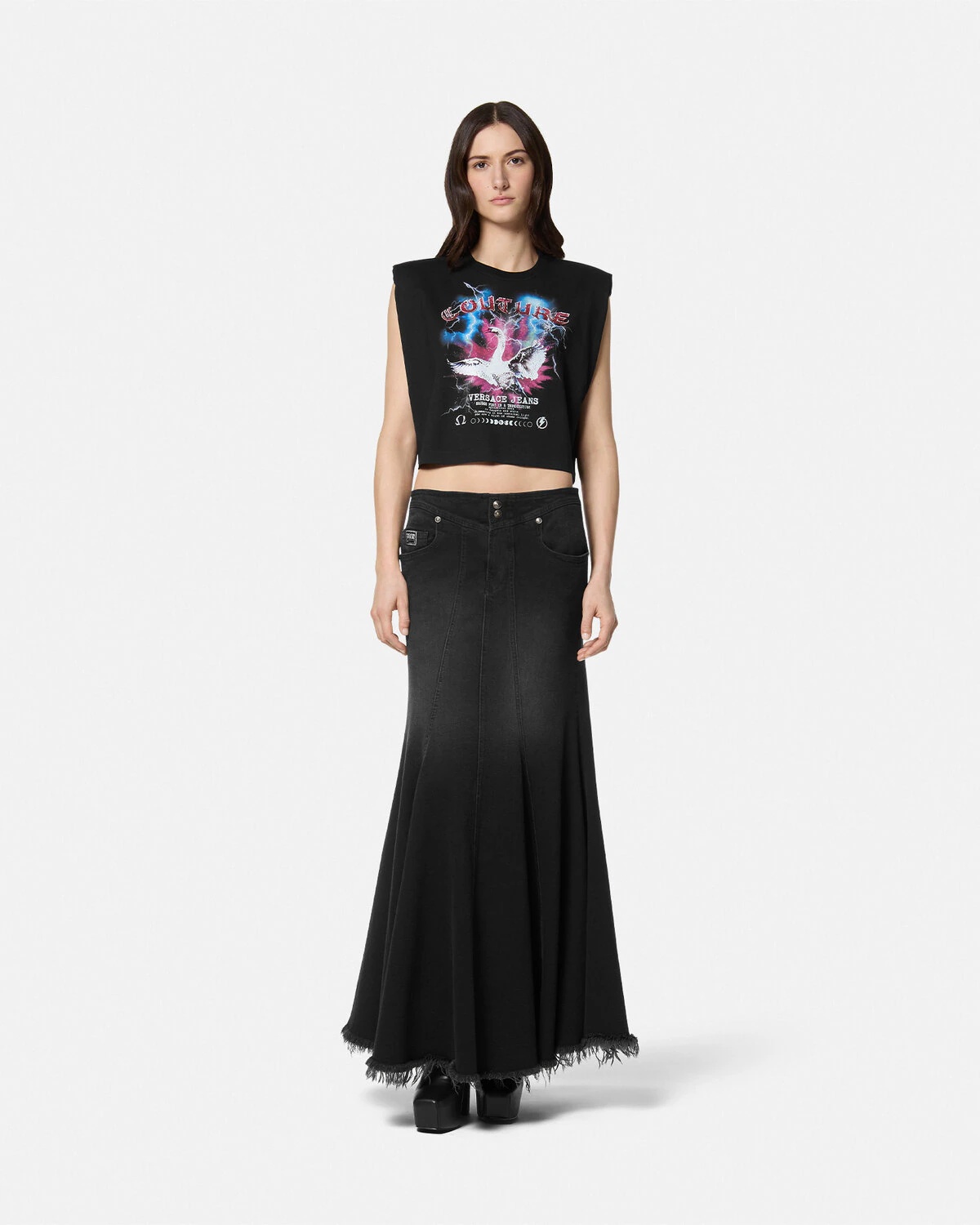 Mermaid Denim Midi Skirt - 2