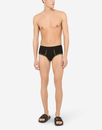 Dolce & Gabbana Fine-rib stretch cotton Brando briefs outlook