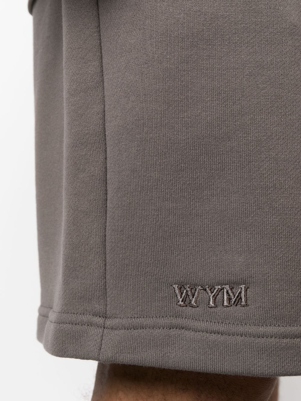 drawstring cotton track shorts - 5