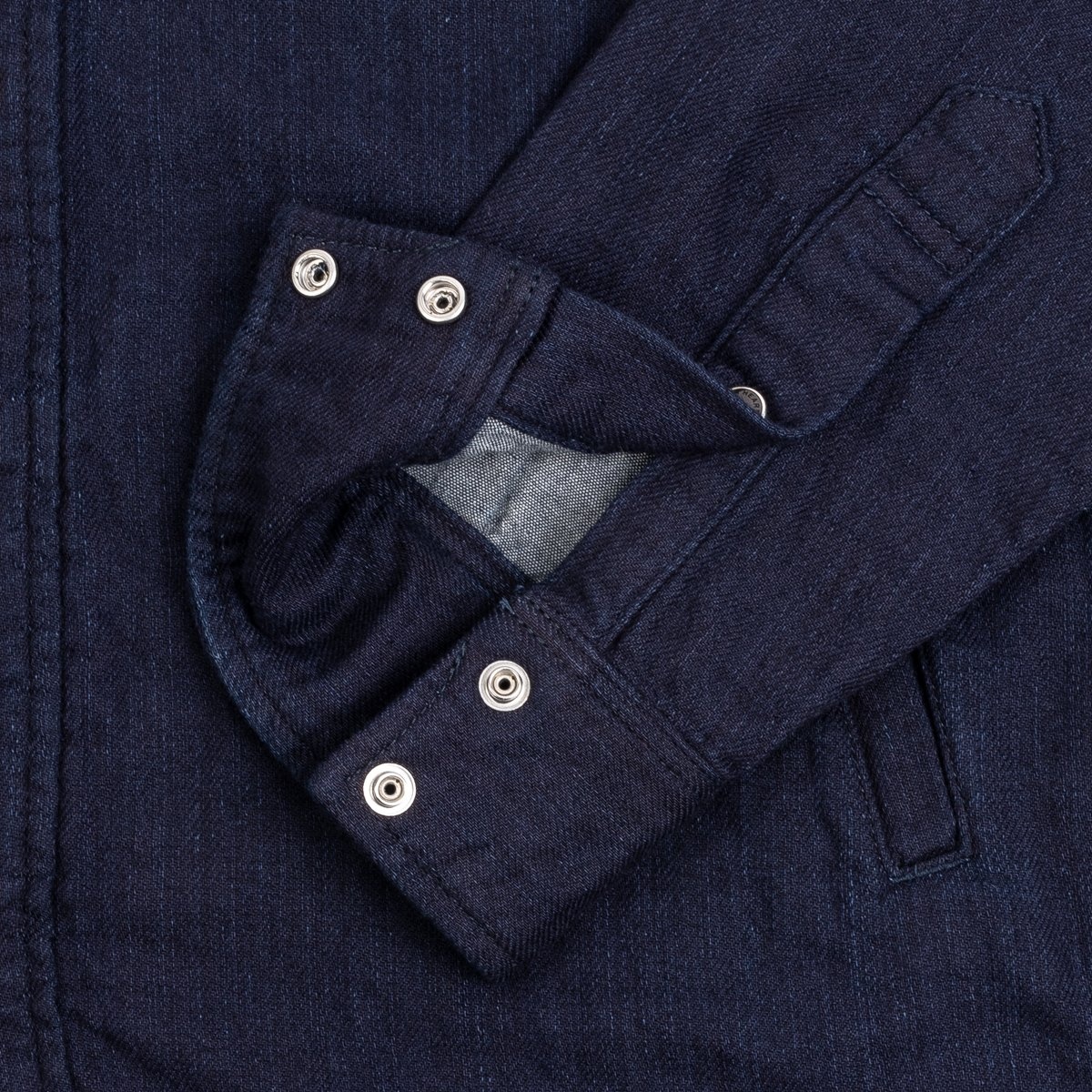 IHSH-347-IND 10oz Double Cloth Denim CPO Shirt - Indigo - 12
