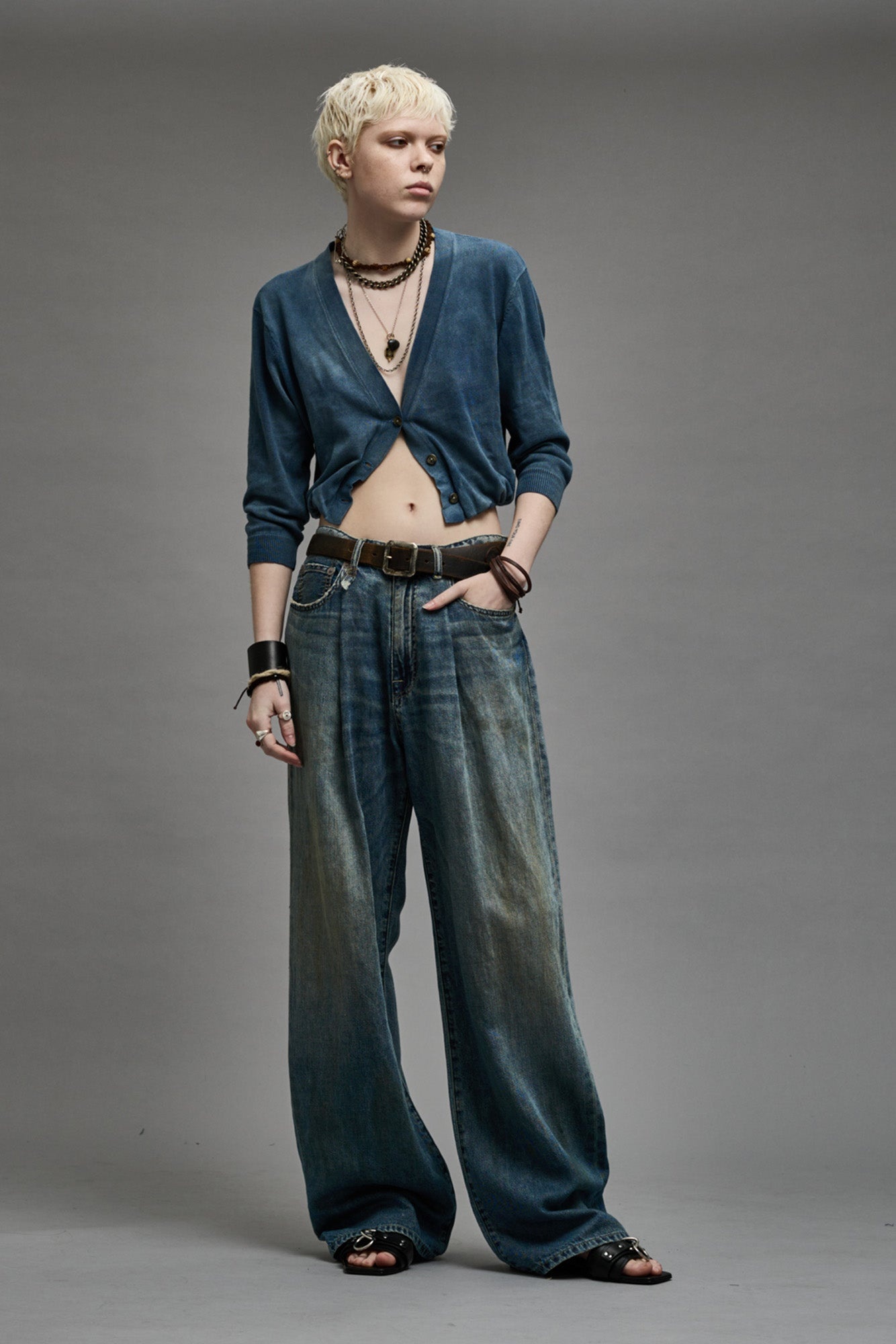 DAMON PLEATED WIDE LEG - WEBER LINEN INDIGO - 3